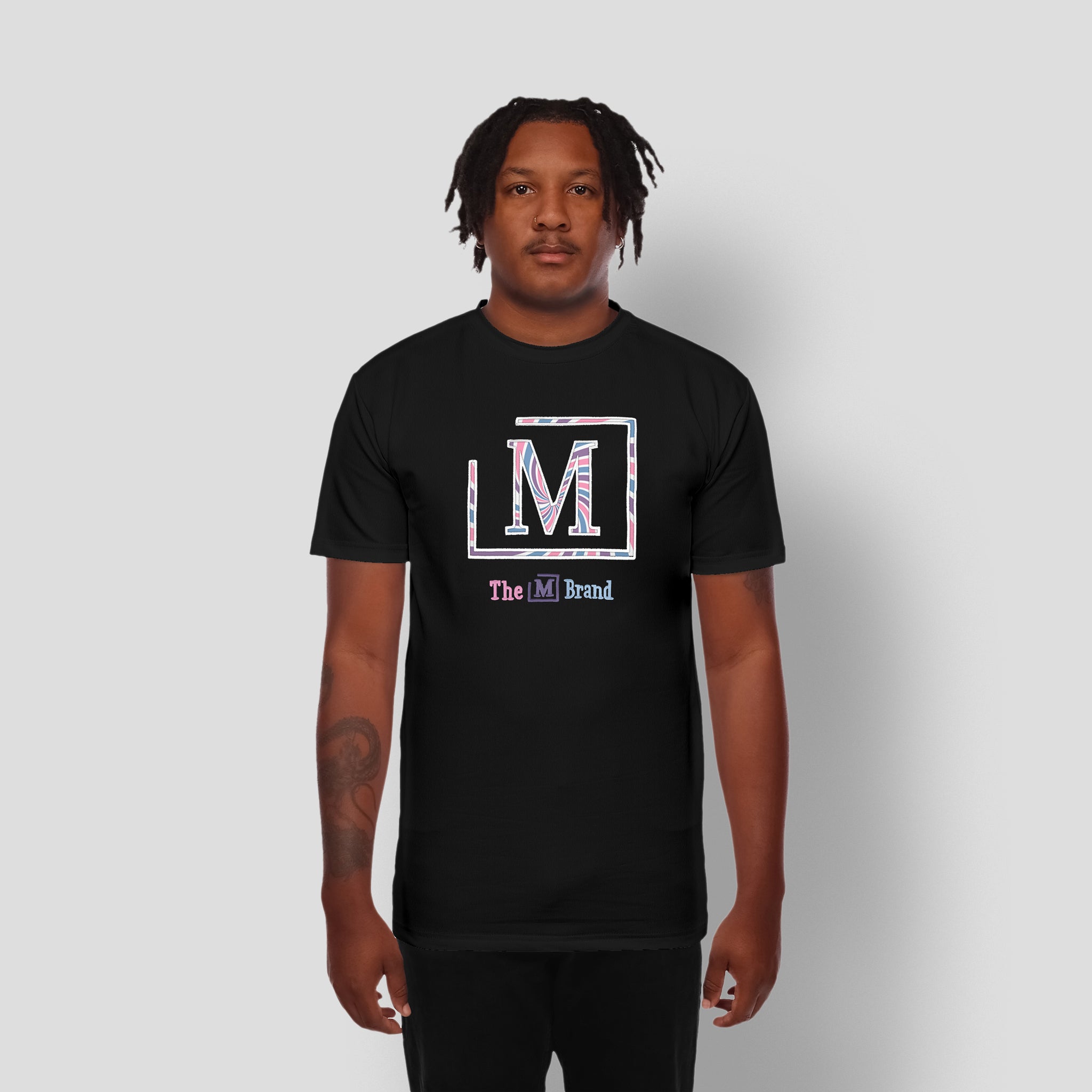 MDB Clearance Men's Swirl Embroidered 'M' Logo T-Shirt