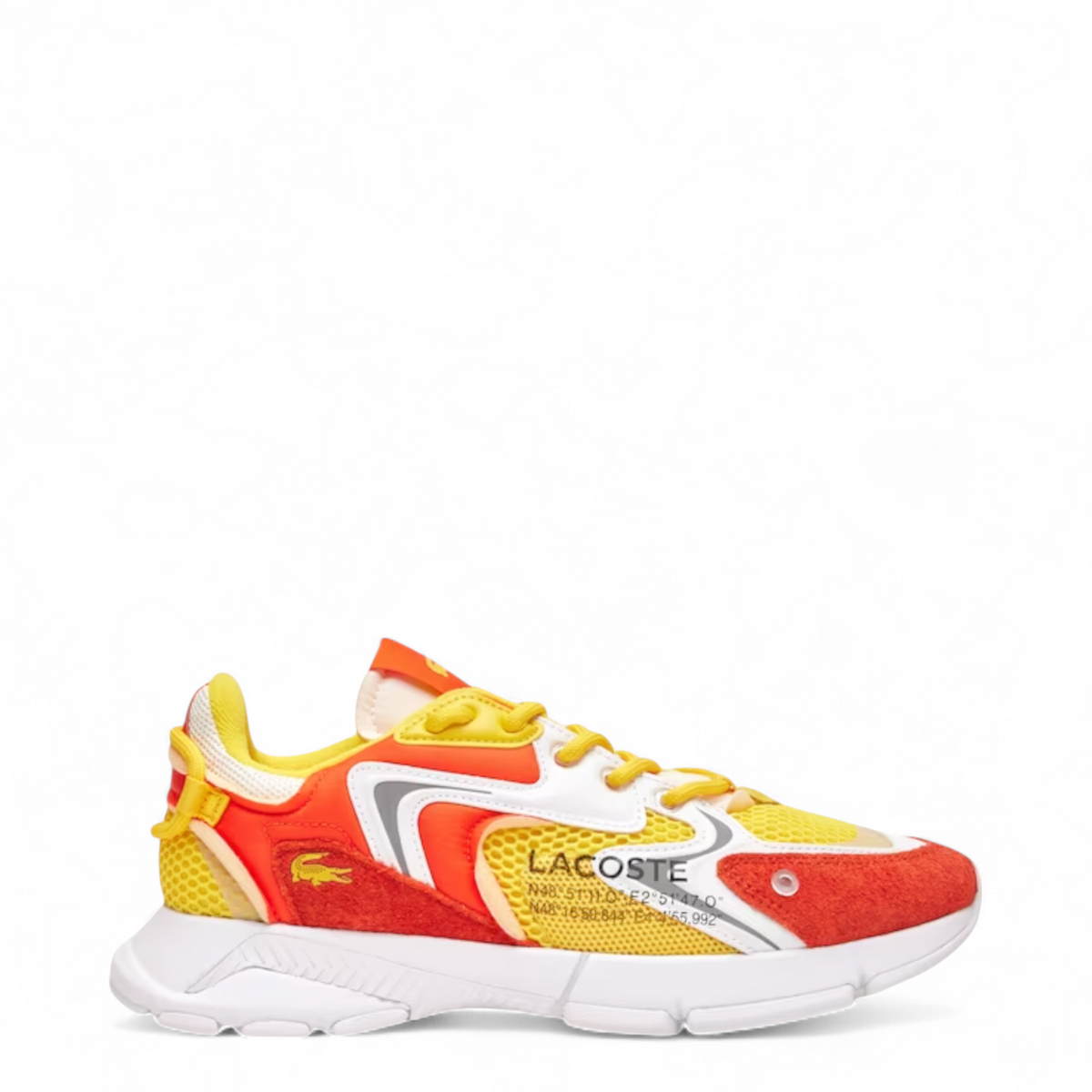【LACOSTE】 ★ L003 2K24r Sneakers ★ Yellow Lacoste Men's L003-Neo Sneakers Yellow/Off White Low Top