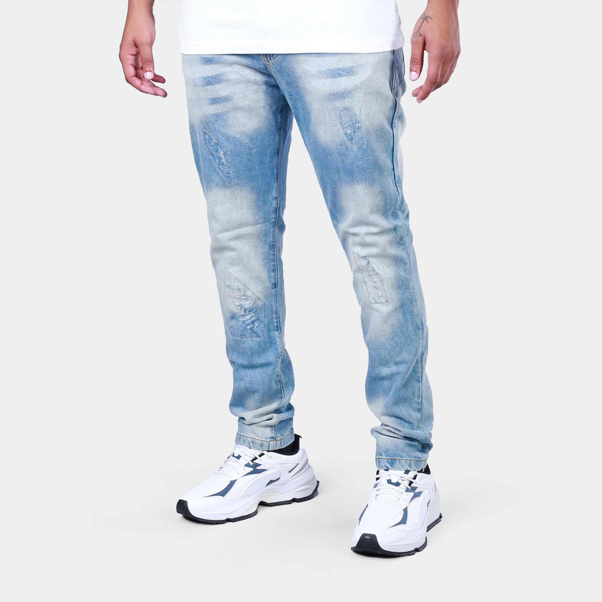 Half Half Men's Distressed Skinny Jeans – Bouchards