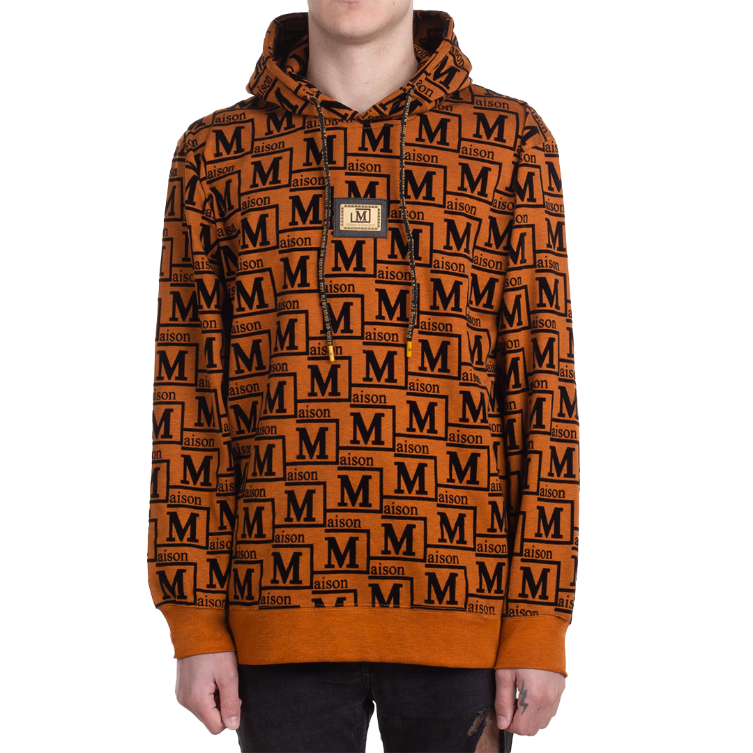 brown monogram hoodie