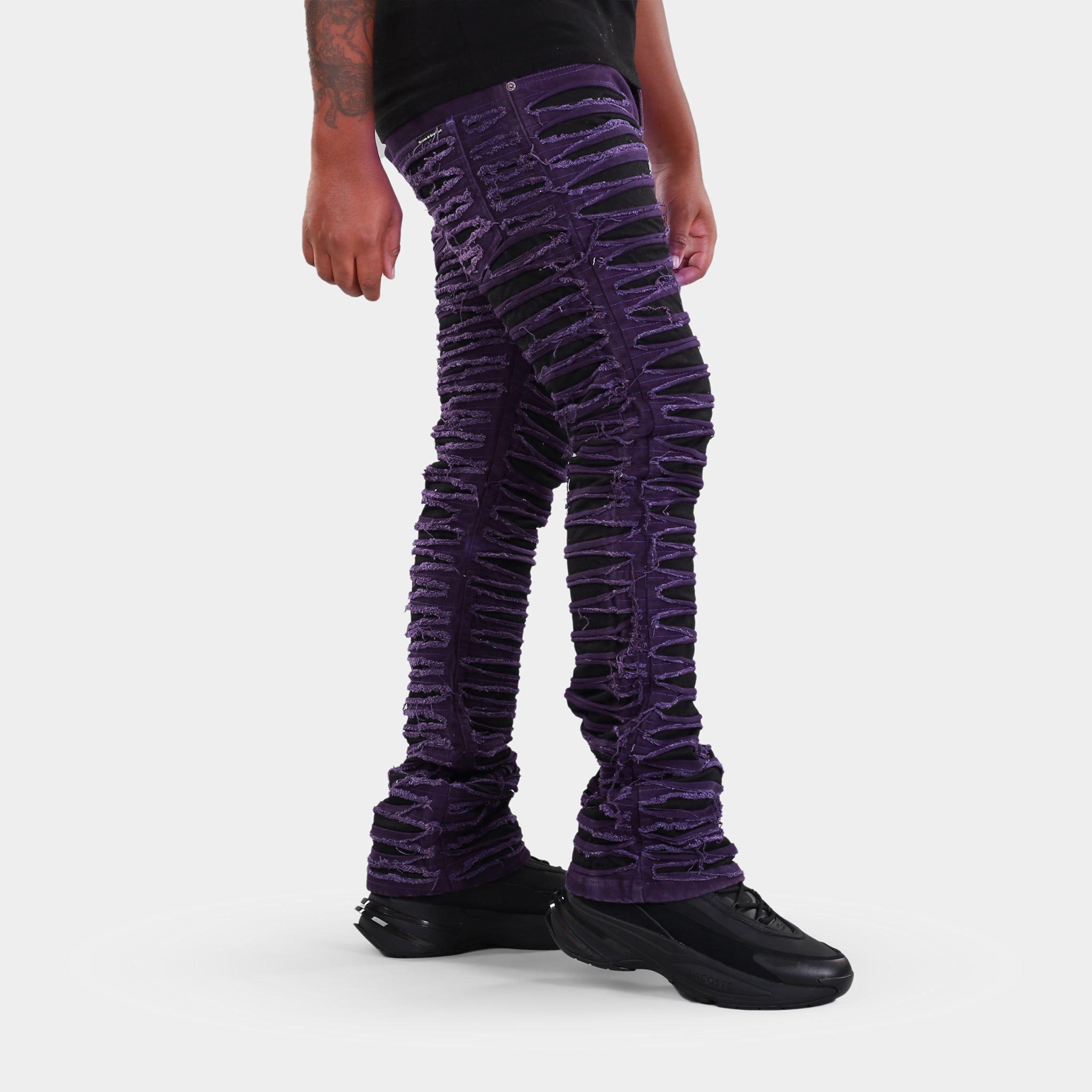 MDB Brand Men's Distressed Dual Color Stacked Jeans – Bouchards