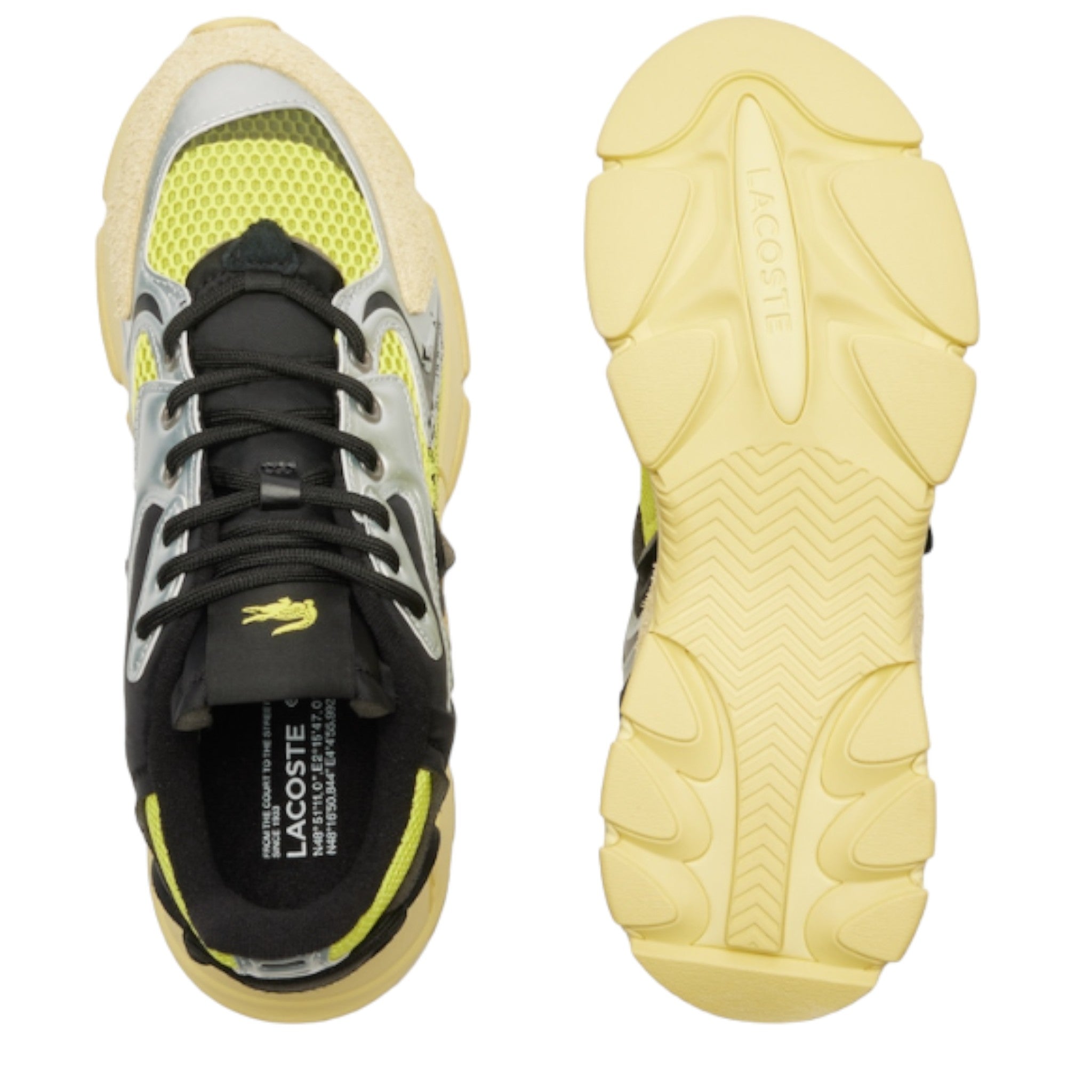 Chaussure lacoste jaune deals