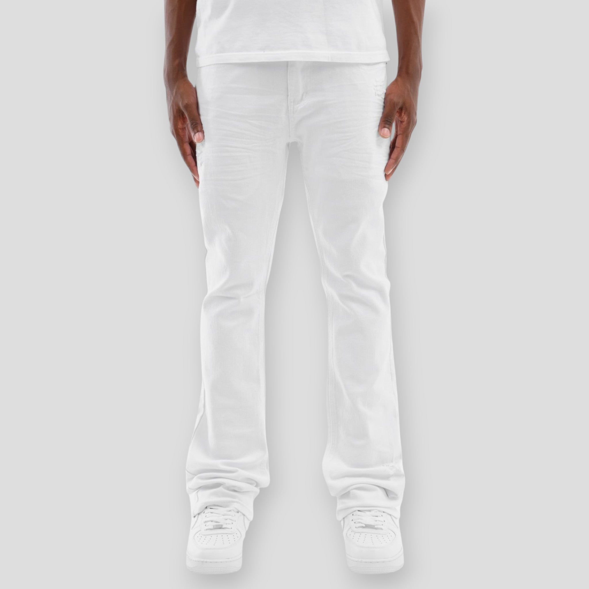 Hidden Treasures Distressed Flared Leg Jeans – Bouchards