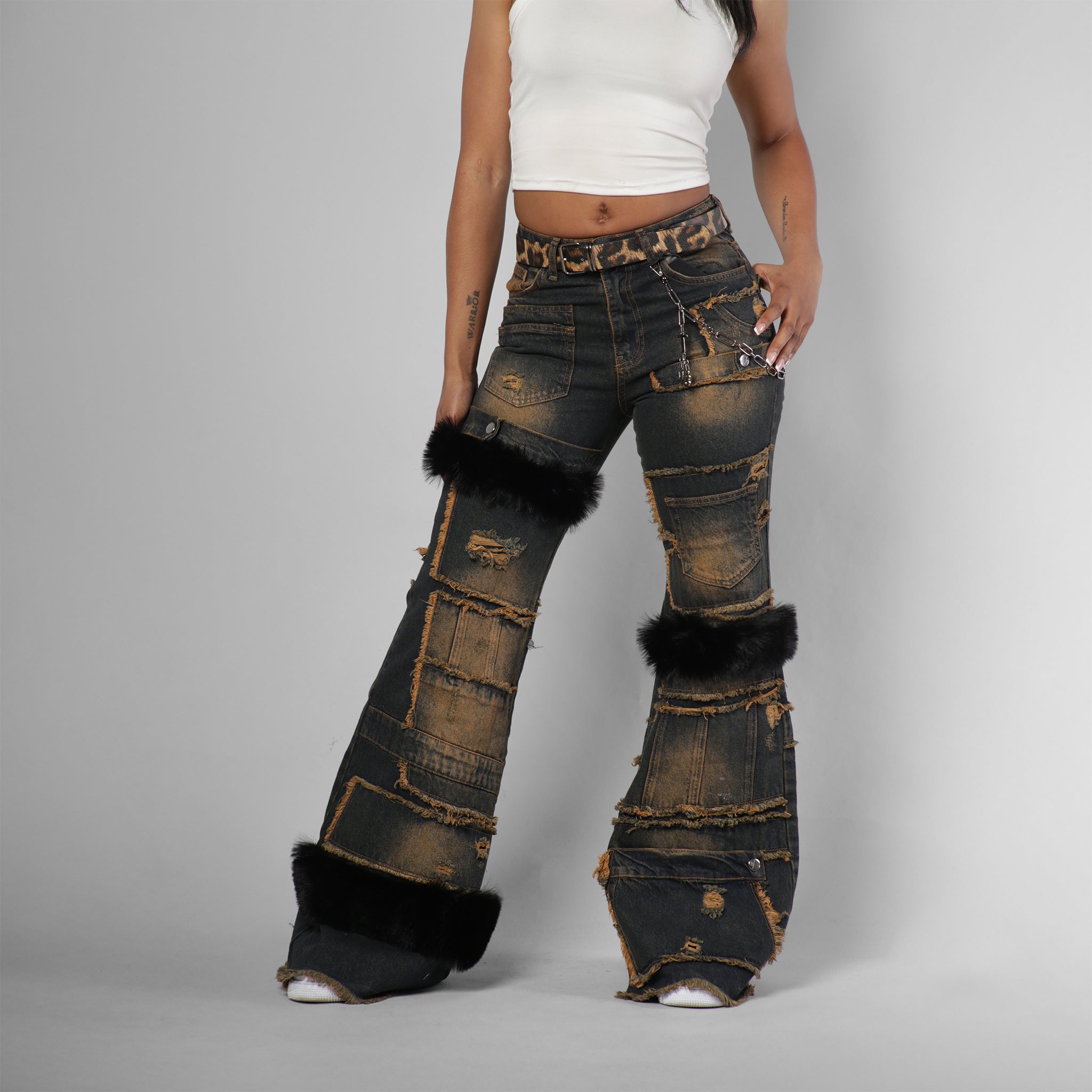 Hidden Treasures Women's Fur Flare Jeans – Bouchards