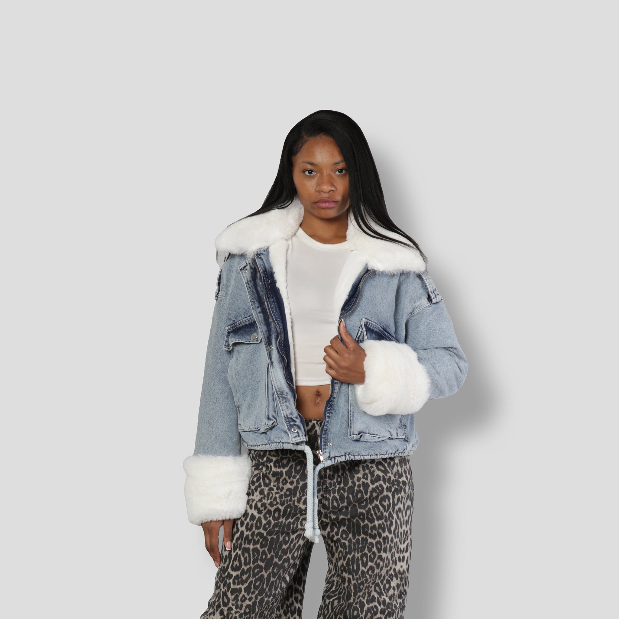 Hidden Treasures Women's Denim Fur Jacket – Bouchards
