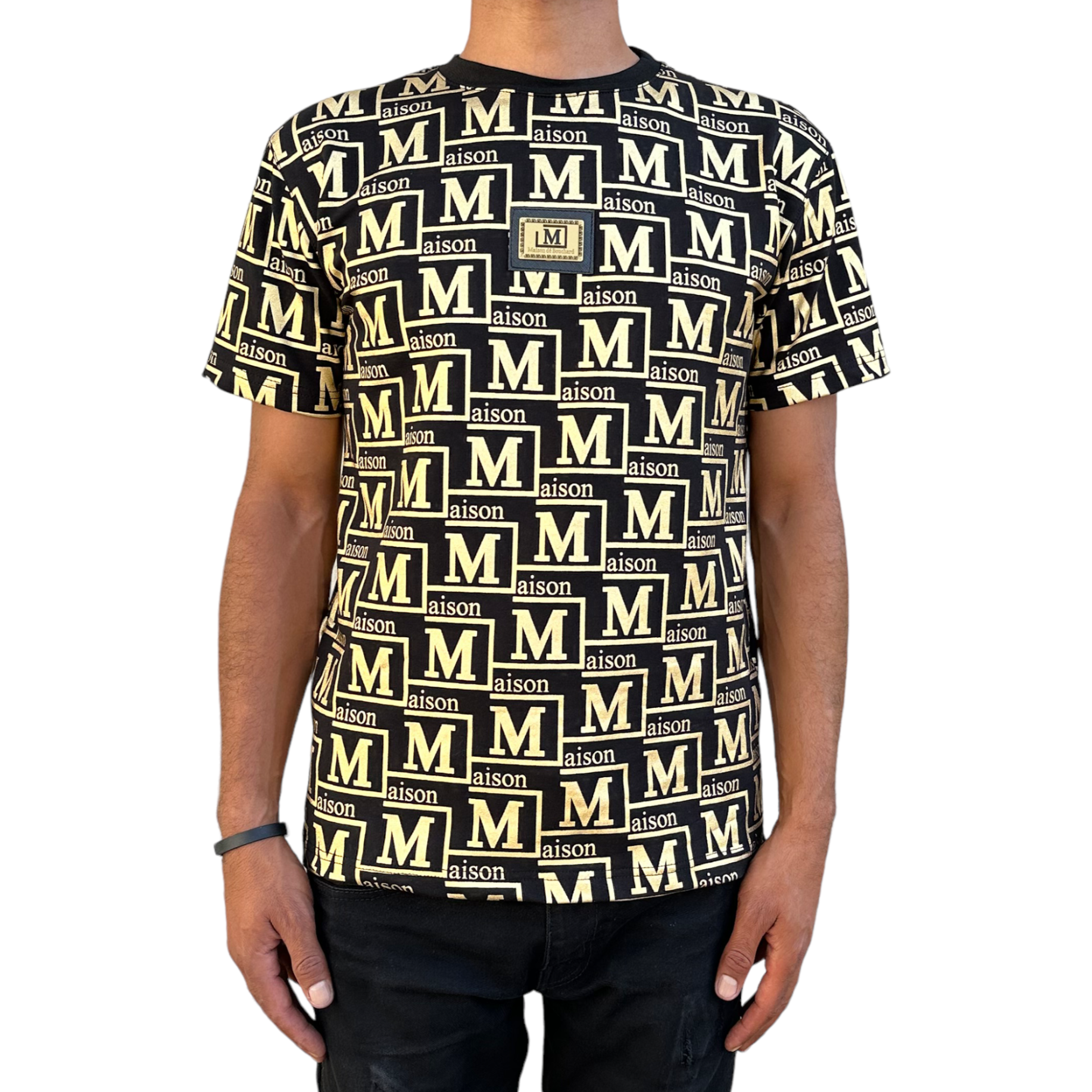 MDB Couture Men's Metallic Monogram T-Shirt