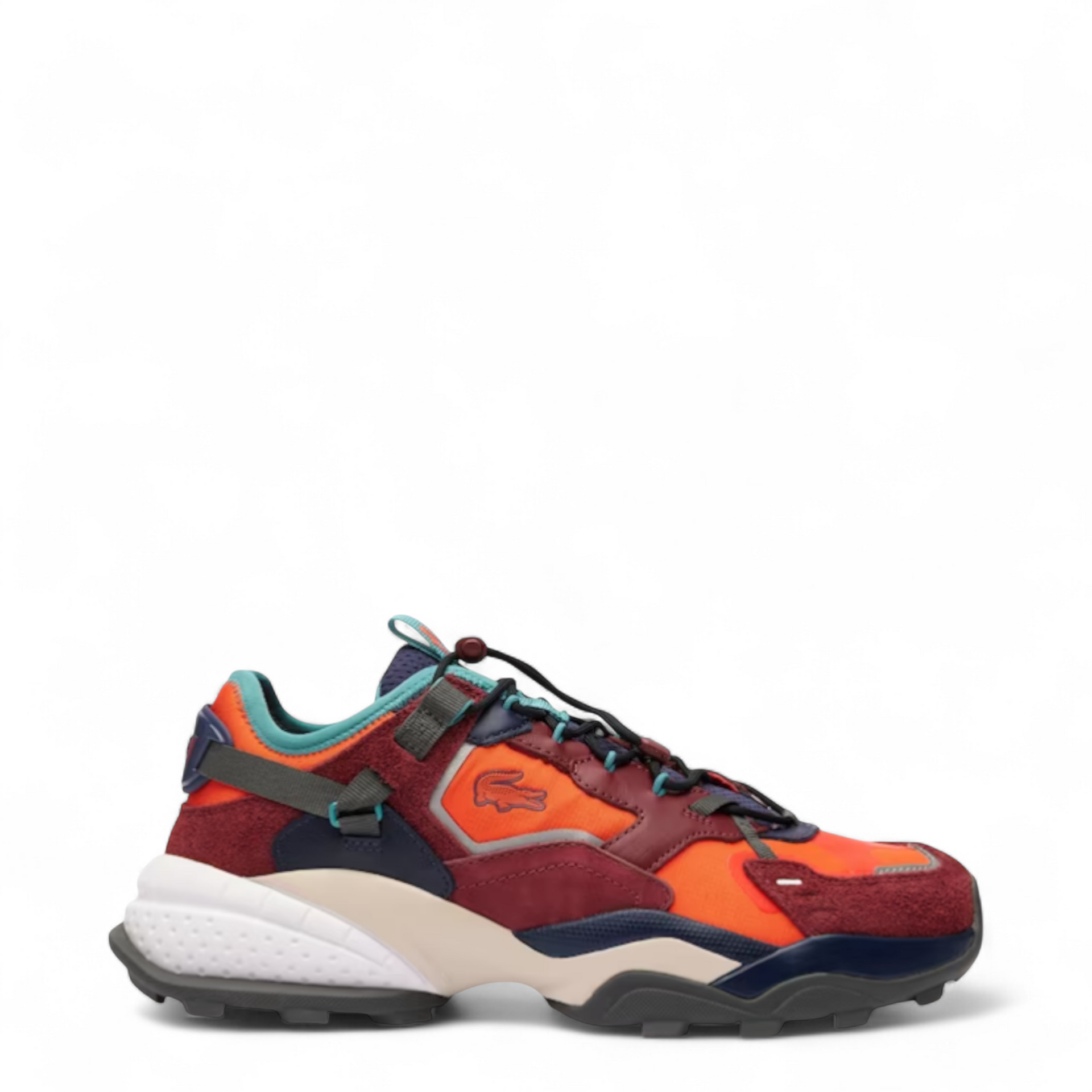 Lacoste Men's L-Guard Breaker Rugged Outdoor Sneakers in Burgundy