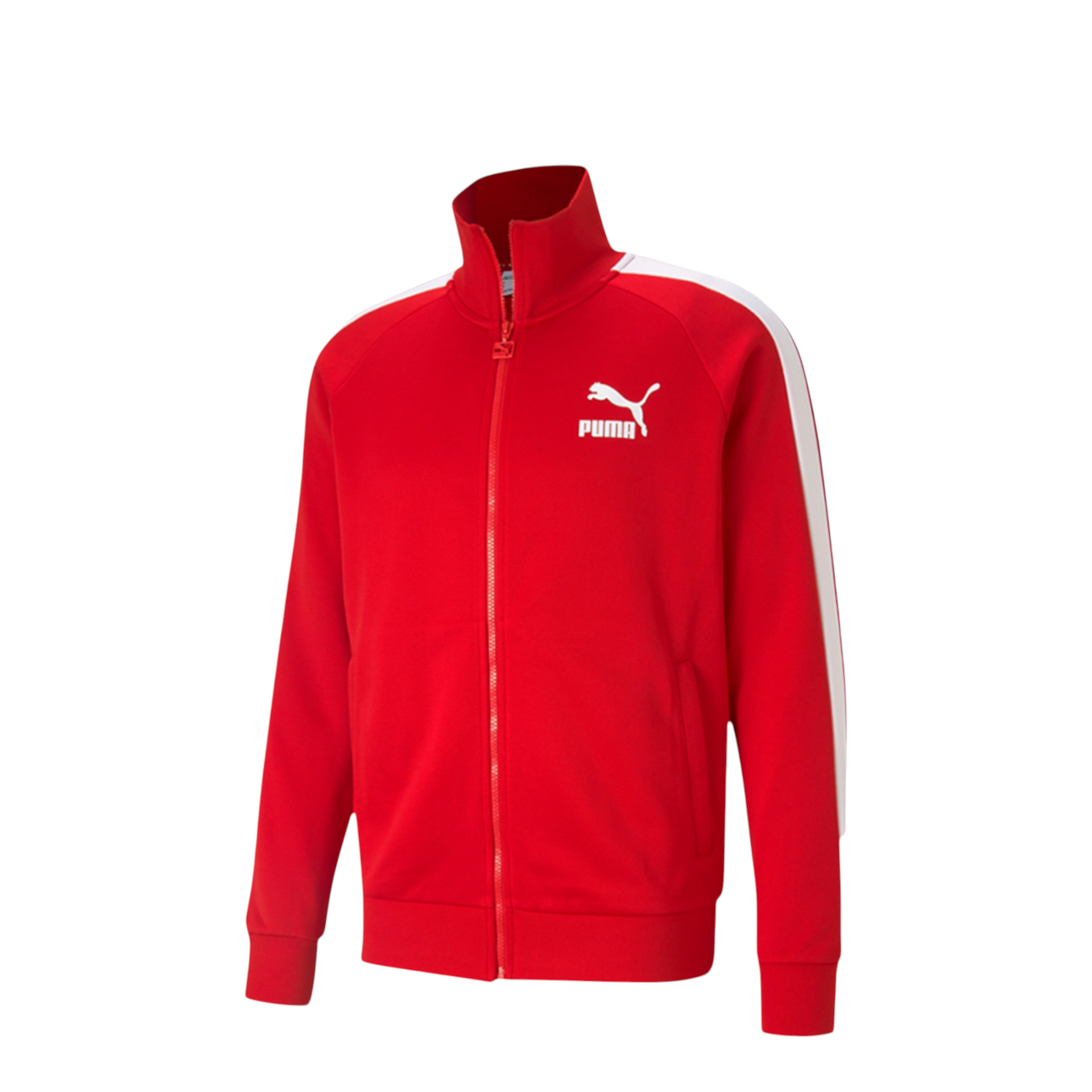 PUMA プーマ T7 トラックジャケット ロゴ刺繍 ジップ XLサイズ レッド Puma Men's Iconic T7 Track Jacket – Bouchards