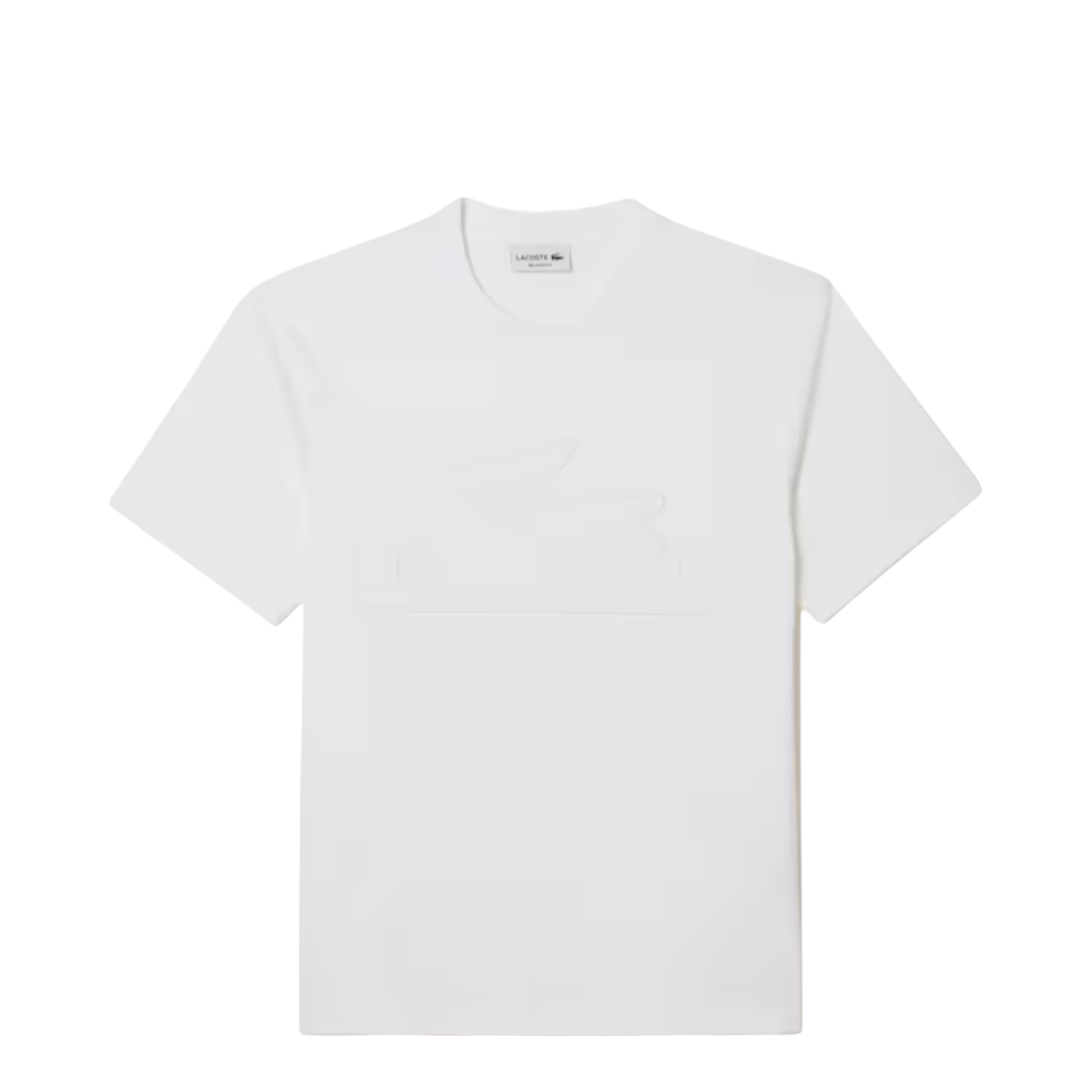 LACOSTE ホワイト ポロシャツ FR6 Club Med 45 Lacoste Men's Relaxed Fit Quilted Badge Jersey T-Shirt