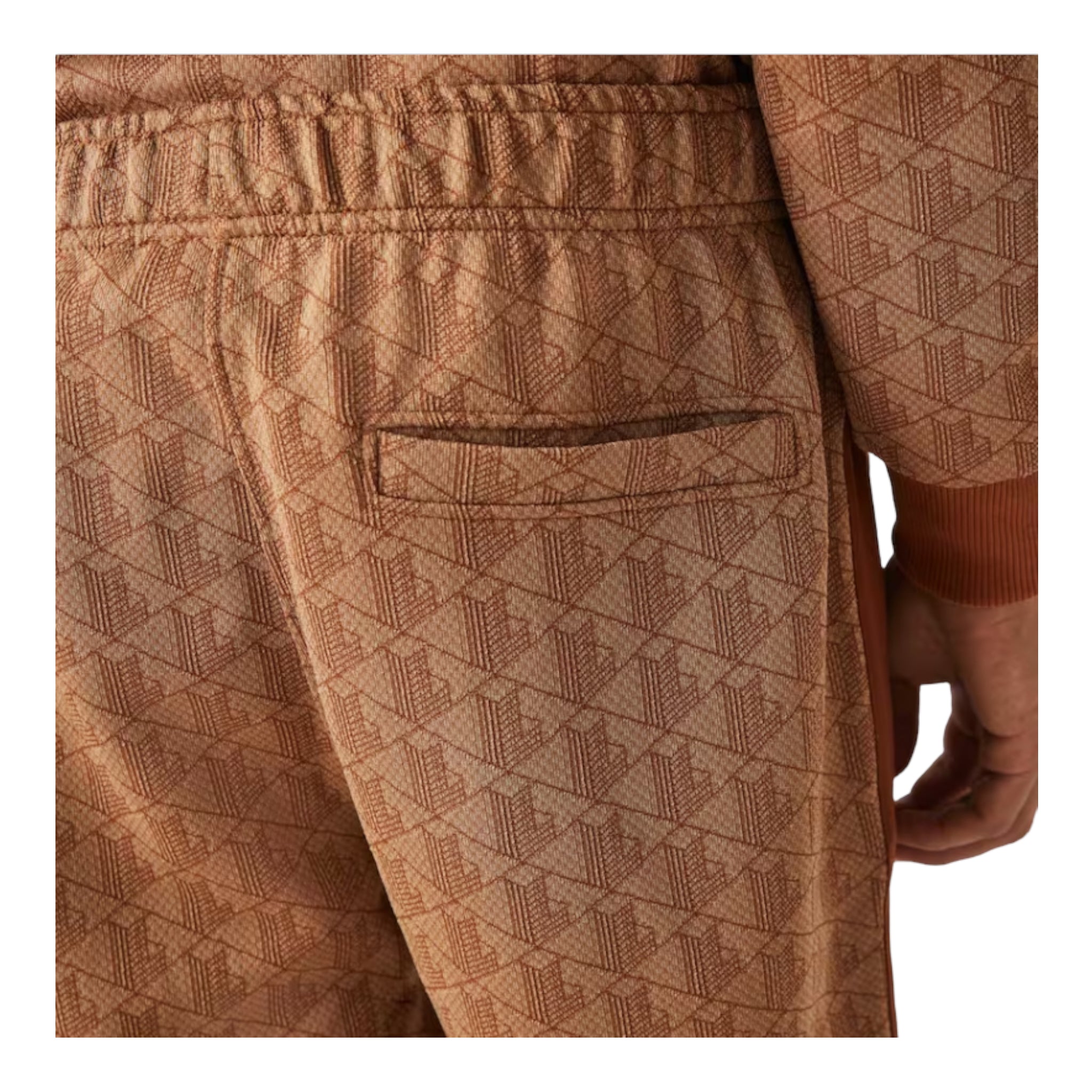 Lacoste Men's Monogram Print Track Pants XL / Beige/Brown