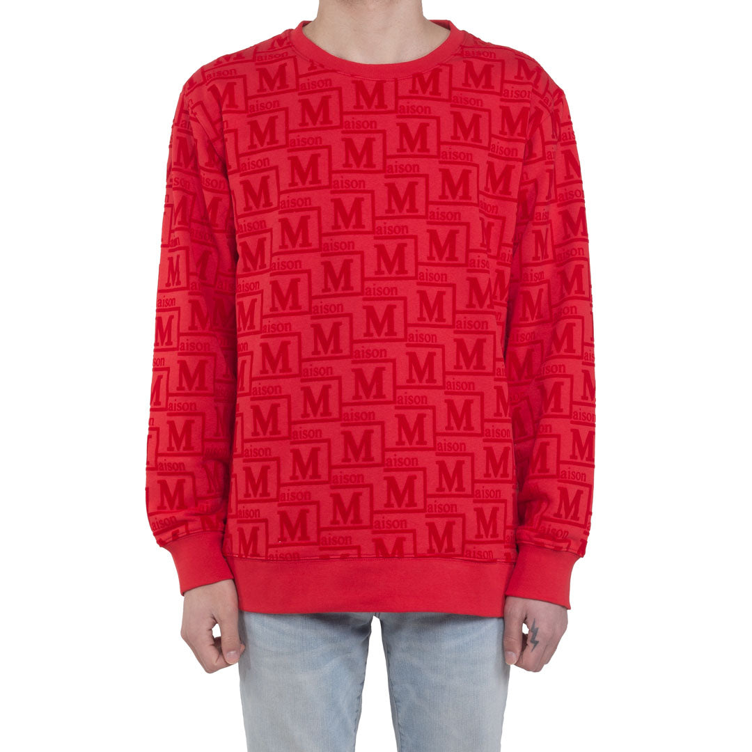 MDB Couture Men's Monogram Crewneck Sweatshirt